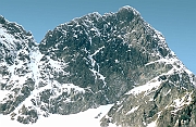 Tatry zima. Wschodnia sciana Mieguszowieckiego Szczytu Wielkiego.