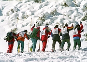 Tatry, zma, sondowanie, pozorowana lawina na Hali Gasienicowej, szkolenie TOPR.